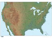 United States Relief <br /> Wall Map Map