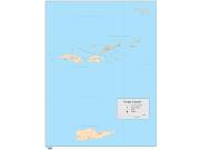 Virgin Islands <br /> Wall Map Map