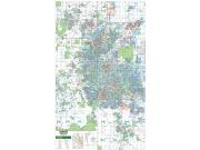 Denver / Boulder, CO <br /> Wall Map Map