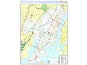 Hudson, NJ County <br /> Wall Map Map