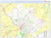 Mercer, NJ County <br /> Wall Map Map