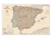 Spain and Portugal <br /> Wall Map Map