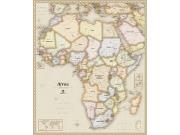 Africa <br />Antique <br /> Wall Map Map