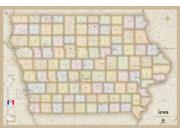 Iowa <br />Antique <br /> Wall Map Map