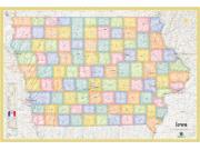 Iowa <br /> Political <br /> Wall Map Map