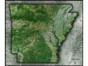 Arkansas <br /> Satellite <br /> Wall Map Map