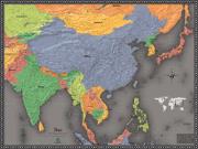 <br /> Contemporary Asia <br /> Wall Map Map