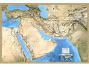 Middle East <br /> Satellite <br /> Wall Map Map