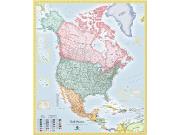 North America <br /> Political <br /> Wall Map Map