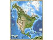 North America <br /> Satellite <br /> Wall Map Map