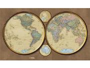 World Hemispheres Wall Map from National Geographic
