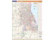 Chicago IL Vicinity Wall Map
