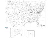 US Political Grayscale Wall Map