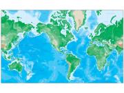 Americas Centered Physical Mercator Wall Map from Map Resources