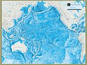 Pacific Ocean Floor Wall Map from National Geographic