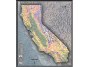 California Physical Wall Map