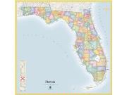 Florida Political Wall Map