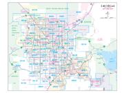 Las Vegas Arterial and Collector Zip Code Wall Map