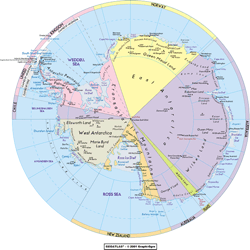 Antarctica Political Wall Map By Graphiogre From Davincibg Com
