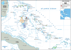 Bahamas Political Wall Map