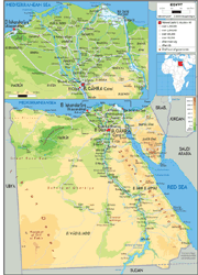 Egypt Physical Wall Map