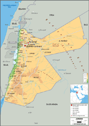 Jordan Physical Wall Map