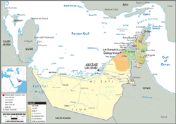 Uae Political Wall Map