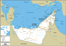 Uae Road Wall Map