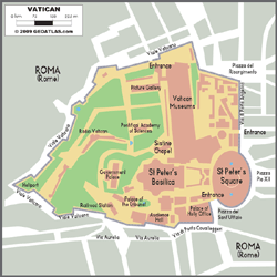 Vatican Wall Map