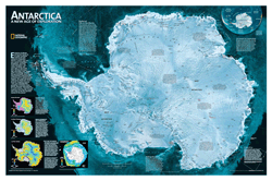 Antarctica Satellite Wall Map