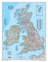 British Isles Political Wall Map