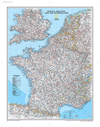 France Political Wall Map