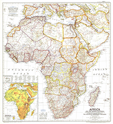 Africa 1950 Wall Map