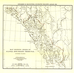 Alaska Boundary Tribunal 1904 Wall Map