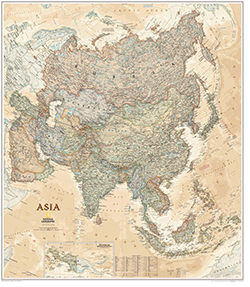 Asia Executive Wall Map