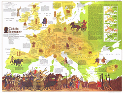 Celtic Europe 1977 Wall Map