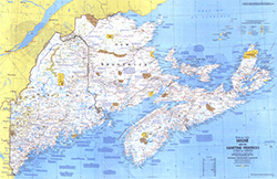 Maine 1975 Wall Map