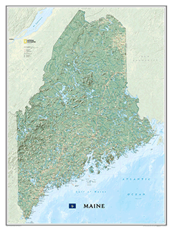 Maine Wall Map