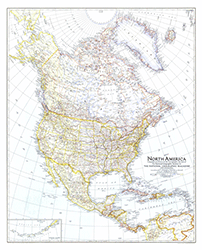 North America 1942 Wall Map
