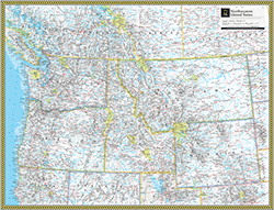 Northwestern US Wall Map