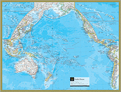 Pacific Ocean Wall Map