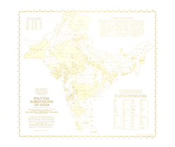 Political India 1946 Wall Map