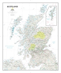 Scotland Political Wall Map