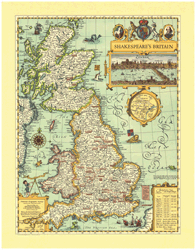 Shakespeares Britain Wall Map