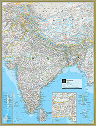 Southern Asia Wall Map