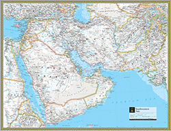 Southwestern Asia Wall Map