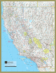 Southwestern US Wall Map