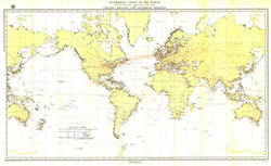 Submarine Cables of the World 1896 Wall Map