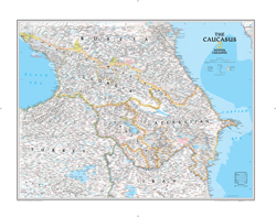 The Caucasus Wall Map