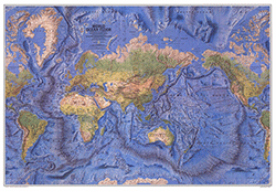 The World Ocean Floor 1981 Wall Map